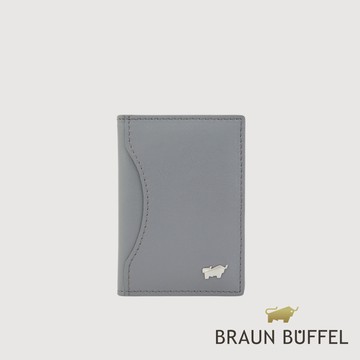 【BRAUN BUFFEL 德國小金牛】台灣總代理 奧瓦 磁吸兩折錢包-暗灰色/BF581-738-DG