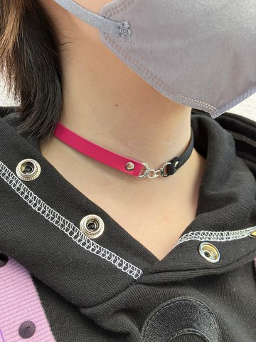 手銬choker/黑/粉紅/黃/F尺寸/hellcatpunks/hcp-ac-0241