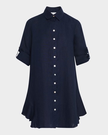 Agatha Washed Linen Shirtdress