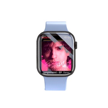【PZOZ】Apple watch4/5/6/7/SE 蘋果手錶鋼化膜 9D曲面保護貼 40/41/44/45mm