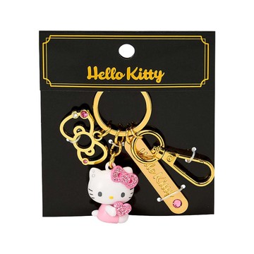 【震撼精品百貨】Hello Kitty 凱蒂貓日本三麗鷗sanrio KITTY 3D造型鑰匙圈-粉愛心*26680