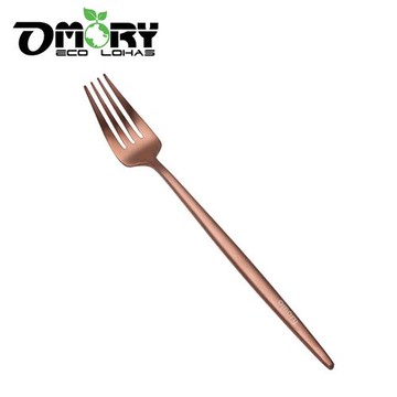 OMORY不鏽鋼鍍鈦輕奢餐叉-玫瑰金