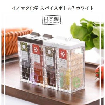 【九元生活百貨】日本製 格紋透明調味罐 香料罐 椒鹽罐 鹽罐 糖罐 胡椒罐 調味罐 調味瓶