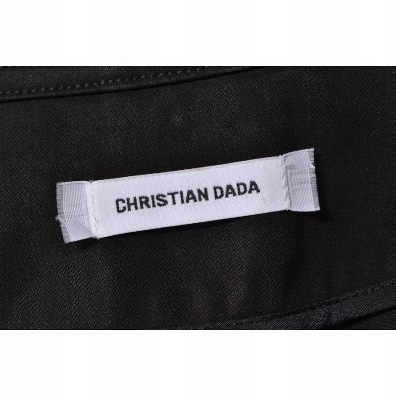 CHRISTIAN DADA 2way コットン ラップ コート 36 ブラック  