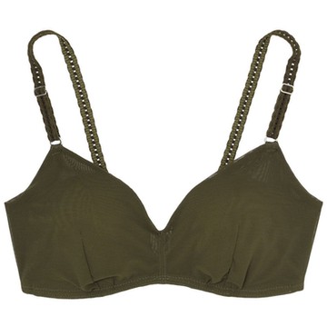 une nana cool-無鋼圈364系列-簡單要素 S-LL罩杯內衣(橄欖綠)-UB3710OV