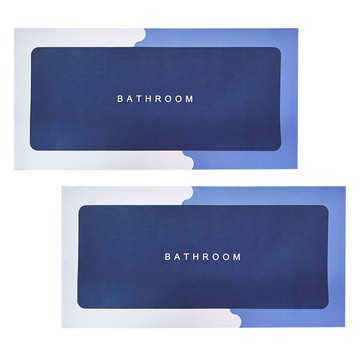 矽藻土 軟地墊 適用於臥室/廚房/玄關/浴室  藍色  80 x 40cm  2片