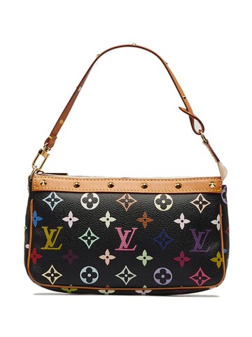 Louis Vuitton - 2003 pre-owned Monogram Multicolour Pochette Accessoires handbag - women - Canvas/Leather - One Size - Black