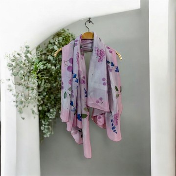 Me time系列2 - . 花雨 120cm棉柔大方巾 溫柔粉色 禮盒包裝