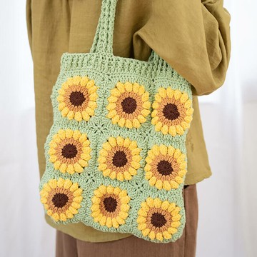 向日葵手工編織單肩包344515