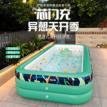 ??快速出貨?? 公司貨 充氣游泳池兒童加厚泳池寶寶游泳桶可折疊大型成人戲水池家用水池