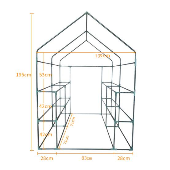 アウトドア ガーデニング PE素材 温室 ビニールハウス フラワースタンド ガーデンハウスカバー 3段 花園 鉢植え 家庭用 農用