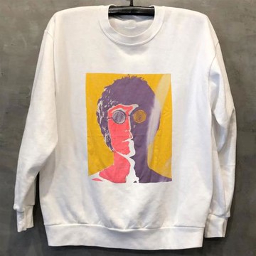 John Lennon約翰·列儂披頭士搖滾波普藝術人像男女復古長袖衛衣