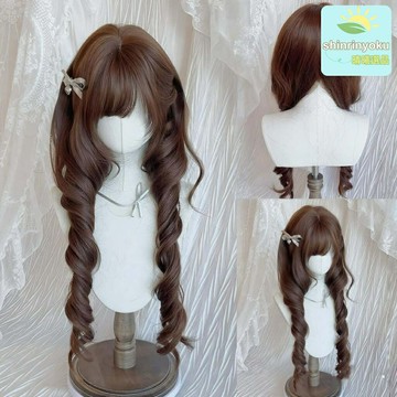 【修臉神器】假髮全頭套 日系假髮 Lolita假髮 水母卷 短鬢角 公主頭造型 JK制服搭配 小熊奈奈同款 快速出門