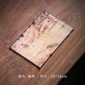 長條長方形茶布茶巾布吸水高檔茶席茶道棉麻高端茶桌抹布不掉毛大