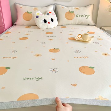 免運 冰絲床墊 夏季涼感絲涼席三件套家用可水洗兒童空調席子宿舍床單人冰絲床墊