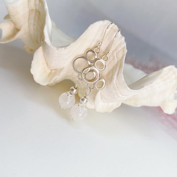 聚財/改運-純銀米奇白幽靈耳環