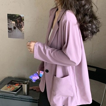 【西裝防曬薄外套】女款 韓版 寬鬆顯瘦 百搭 小個子 學生 春夏新款 防曬外套 西裝外套 薄款外套
