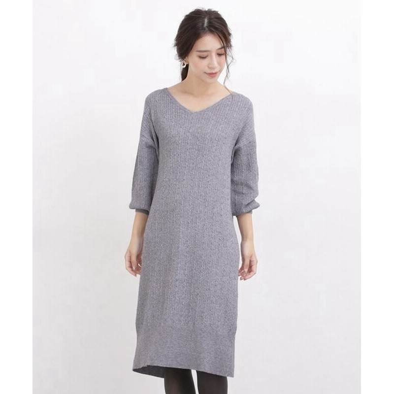 ナノ ユニバース Web限定 ミニケーブルニットワンピース 通販 Lineポイント最大0 5 Get Lineショッピング