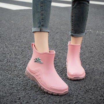 時尚成人雨鞋女防滑水鞋短筒雨靴低幫女式水靴洗車廚房漂亮的膠鞋