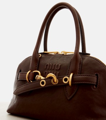 Miu Miu Aventure leather tote bag