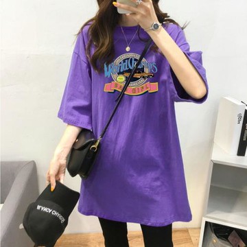 高個子短袖蓋屁股純棉上衣t恤裙