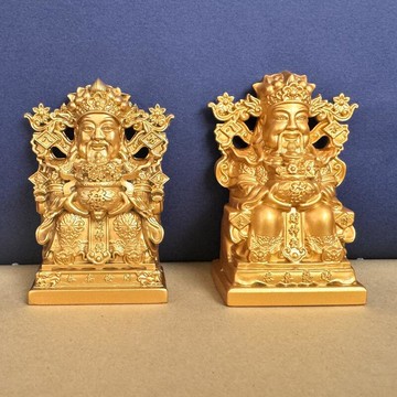 森舍沙金財神爺佛像擺件供臺家居客廳店鋪辦公室喬遷前臺供奉擺件