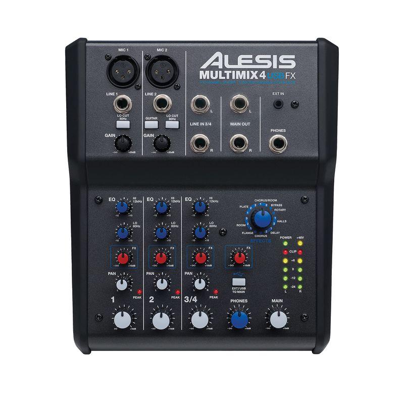 Alesis エフェクターUSBオーディオ・インターフェース内蔵 4チャンネル・スタジオミキサー ミックス レコーディング用 MultiM