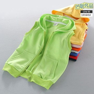 【純棉連帽】兒童馬甲 寶寶馬甲 幼兒馬甲 春秋馬甲 薄款馬甲 純棉透氣 活動印logo 幼兒園園服 戶外運動必備
