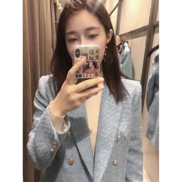 2026年早秋新款重工粗花呢休閑西裝外套女韓國chic小香風編織西服