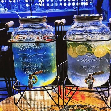 🔥臺灣出貨🔥酒桶可樂桶帶龍頭玻璃飲料瓶水果茶桶野餐飲料桶兌酒桶大桶飲品桶