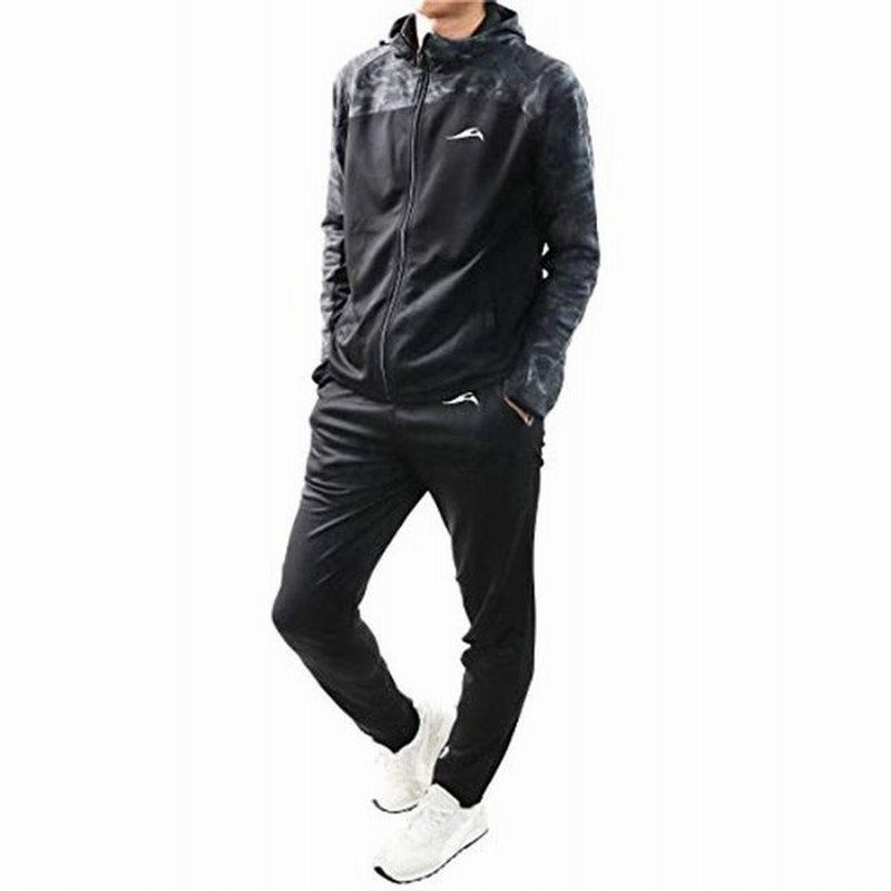 Freestyle ジャージ 上下 メンズ セットアップ ランニングウェア パーカー 迷彩グレーxブラック 通販 Lineポイント最大get Lineショッピング