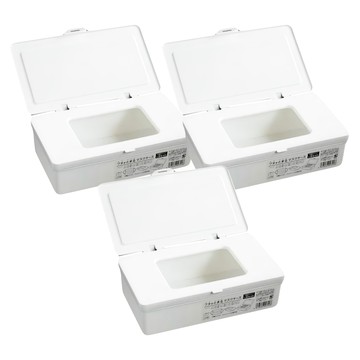 SANADA 口罩收納盒3入組 L-8453 防塵保潔 簡約設計  白色  1組