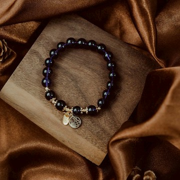 【珠璣】福星高照-巴西紫水晶中文字手鍊