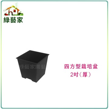 【綠藝家】四方型栽培盆2吋-黑色(厚)