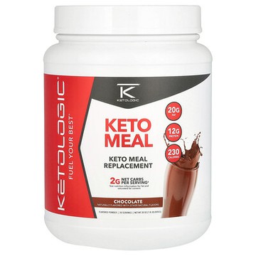 KetoLogic, KetoMeal，代餐，巧克力味，1.8 磅（828 克）