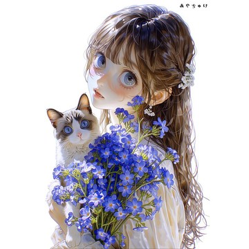 【4 月新品 3】07-120-0272 人物貼紙 春日女孩與動物
