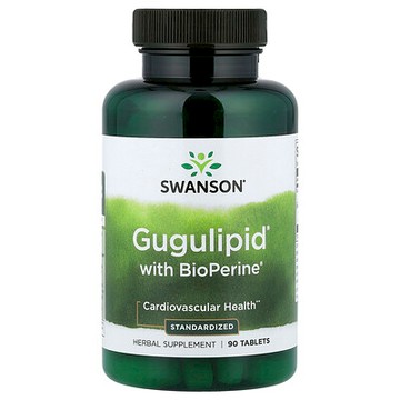 Swanson, Gugulipid with BioPerine，標準化，90 片