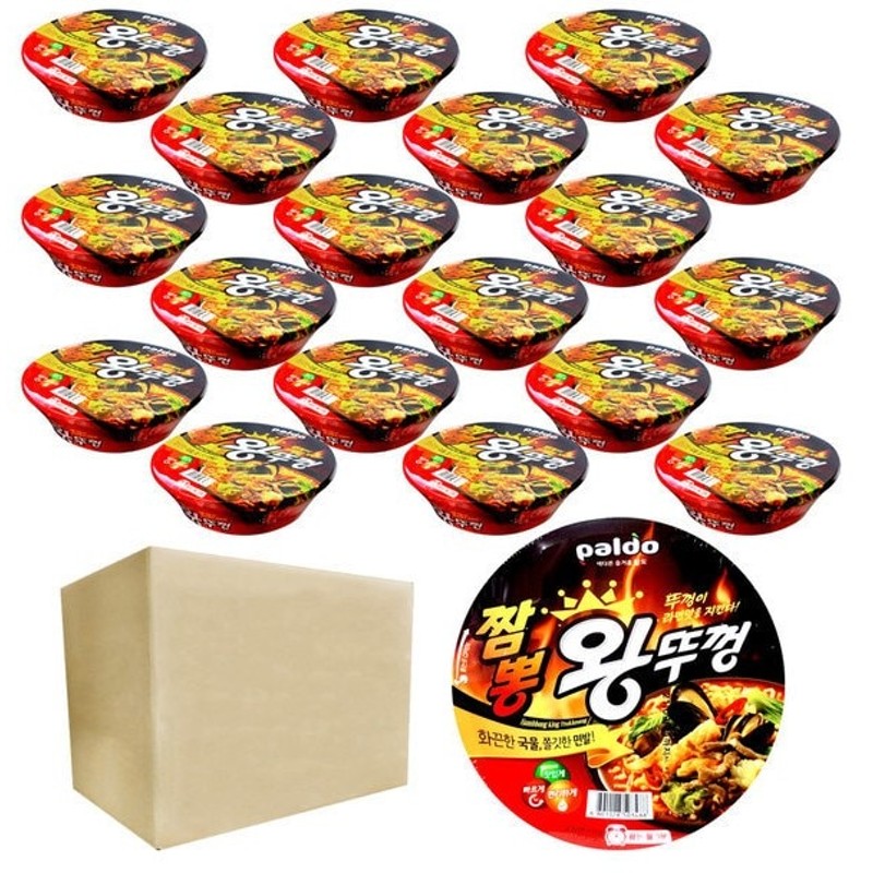 110ｇ　辛い　王様の蓋　ワントゥッコン　パルド　チャンポン　18個　海鮮　新商品　韓国ラーメン　LINEショッピング