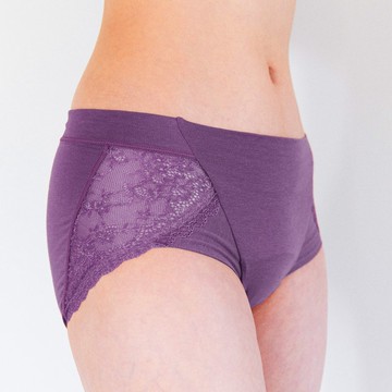 親膚有機棉生理褲 ayame 紫色 標準款 襯墊需另購