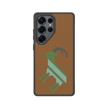 Galaxy S25 Ultra SolidSuit 黑 - The Wildlife Collection 動物野境系列 - 鄂氏牛羚 - 線條版