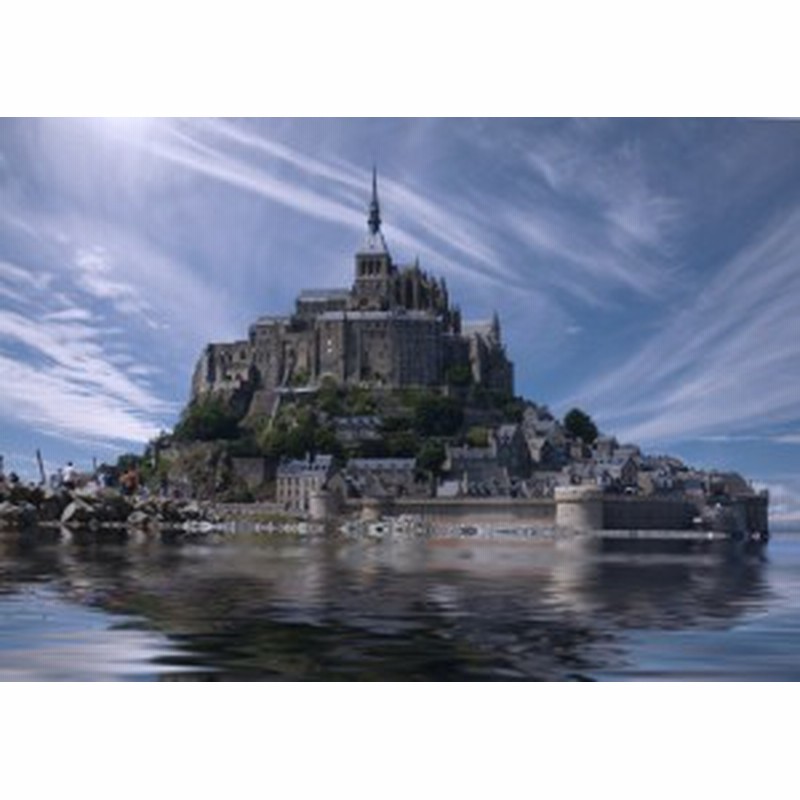 絵画風 壁紙ポスター モン サン ミシェル 修道院 ノルマンディ 世界文化遺産 キャラクロ Nmsm 002a1 A1版 0mm 585mm 通販 Lineポイント最大1 0 Get Lineショッピング