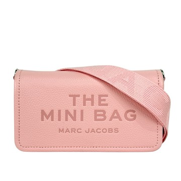 [平輸]MARC JACOBS 粒面皮革迷你斜背包WOC/手拿包(蝴蝶結粉)