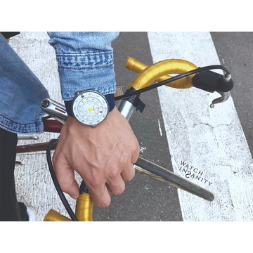 KLOK-01-D1 黃色錶頭+單圈皮革錶帶_加碼贈送零錢包