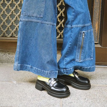 PRE-ORDER SPUR Steel Banding Flatform Bloafer -UA9021BK