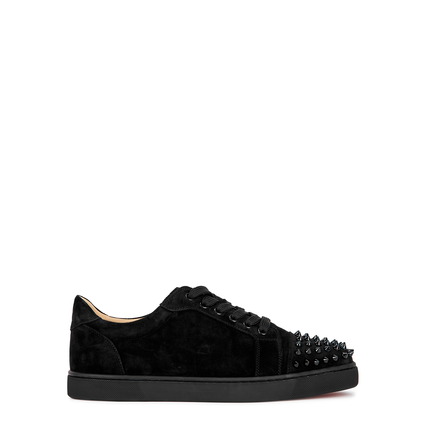 Christian Louboutin Vieira Spikes Black Suede Sneakers - 6.5