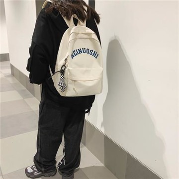 帆布雙肩包2025新款初中女高中生中學生大學生書包女生ins風背包