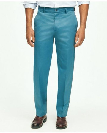 Brooks Brothers Men's Clark Straight-Fit Stretch Advantage Chino Pants | Teal | Size 32 30