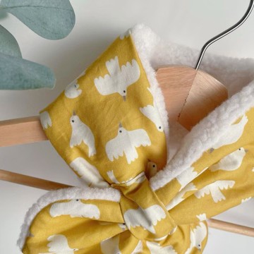 兒童圍巾・固定式・暖日鳥群款