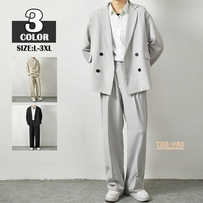 スーツ メンズ セットアップ 2ピーズスーツ 春 秋 長袖 上下セット テーラードジャケット スラックス カジュアル 無地 通販 Lineポイント最大get Lineショッピング