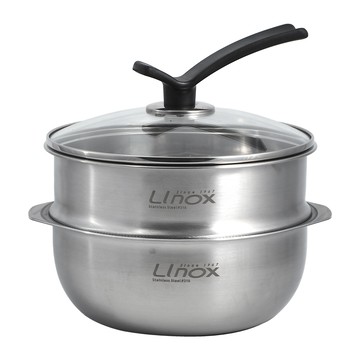 LINOX 316不鏽鋼懸浮氣膜不沾蒸鍋-小-20cm-1組